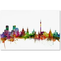 Trademark Fine Art "Moscow Russia Skyline" Canvas Art by Michael Tompsett