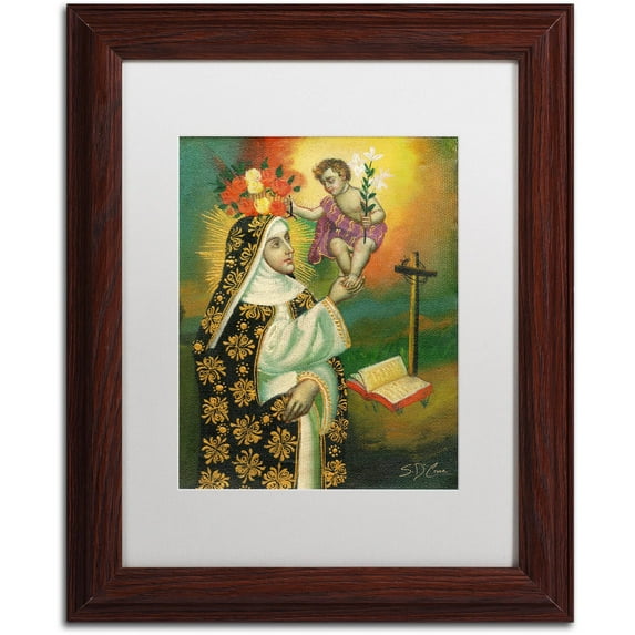 Trademark Fine Art "Mother and Child" Canvas Art by Masters Fine Art, White Matte, Wood Frame