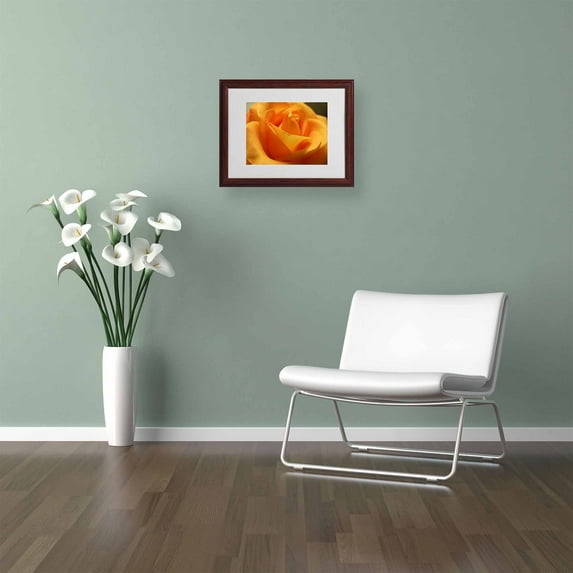 Trademark Fine Art "Mother's Embrace" Canvas Art by Monica Fleet, White Matte, Wood Frame