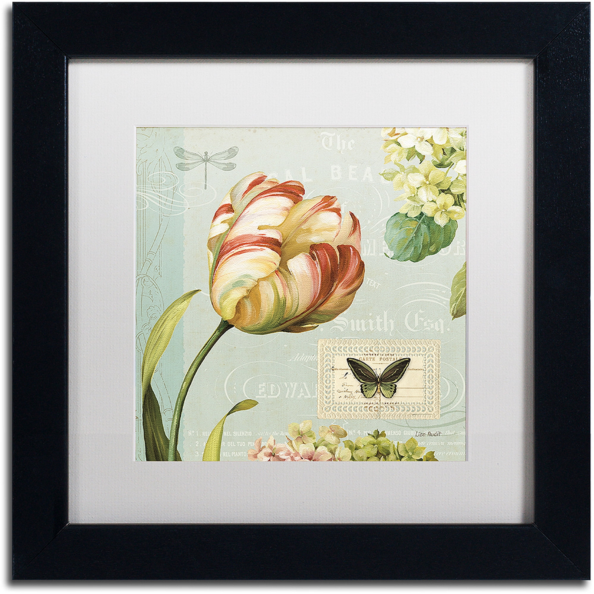 Trademark Fine Art "Mothers Treasure I" Canvas Art by Lisa Audit, White Matte, Black Frame