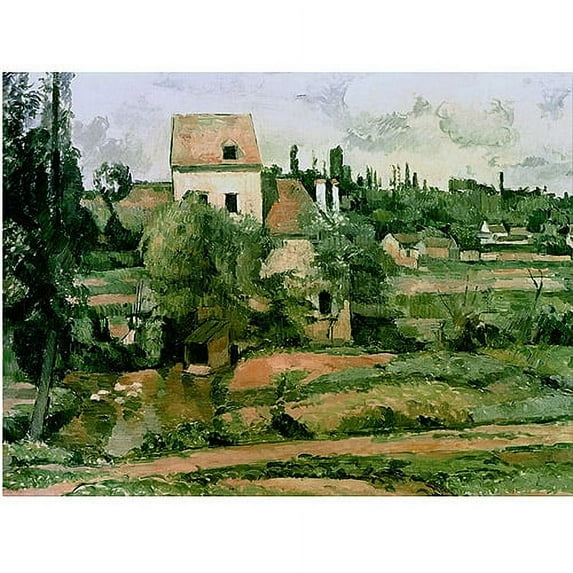 Trademark Fine Art "Moulin de lad Couleuvre, Pontoise" Canvas Art by Paul Cezanne