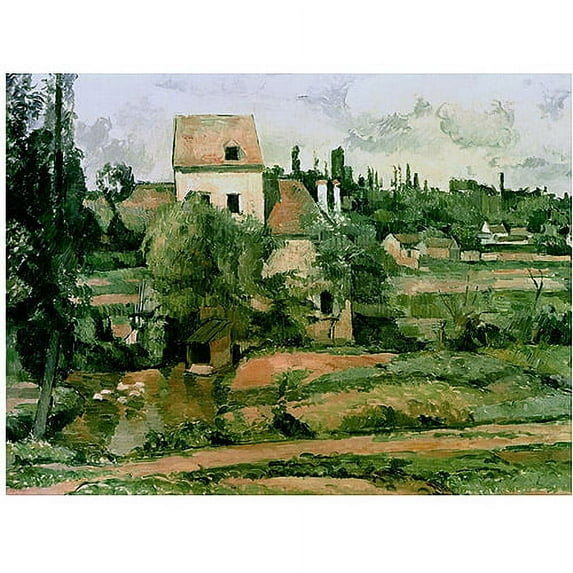 Trademark Fine Art "Moulin de lad Couleuvre, Pontoise" Canvas Art by Paul Cezanne