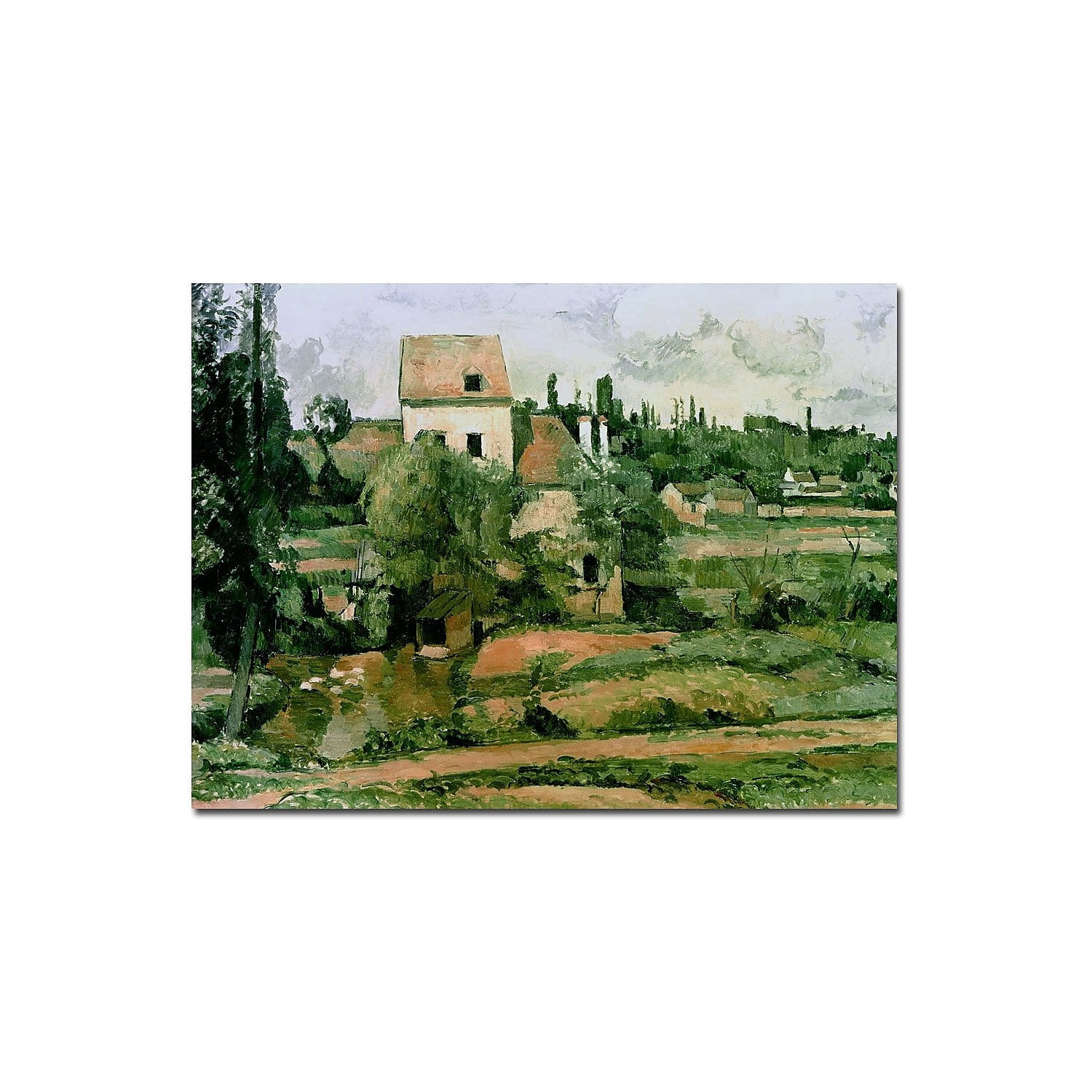 Trademark Fine Art "Moulin de lad Couleuvre, Pontoise" Canvas Art by Paul Cezanne