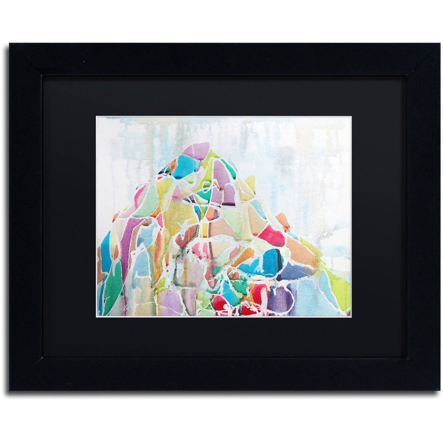 Trademark Fine Art "Mount Blackburn" Canvas Art by Lauren Moss Black Matte, Black Frame