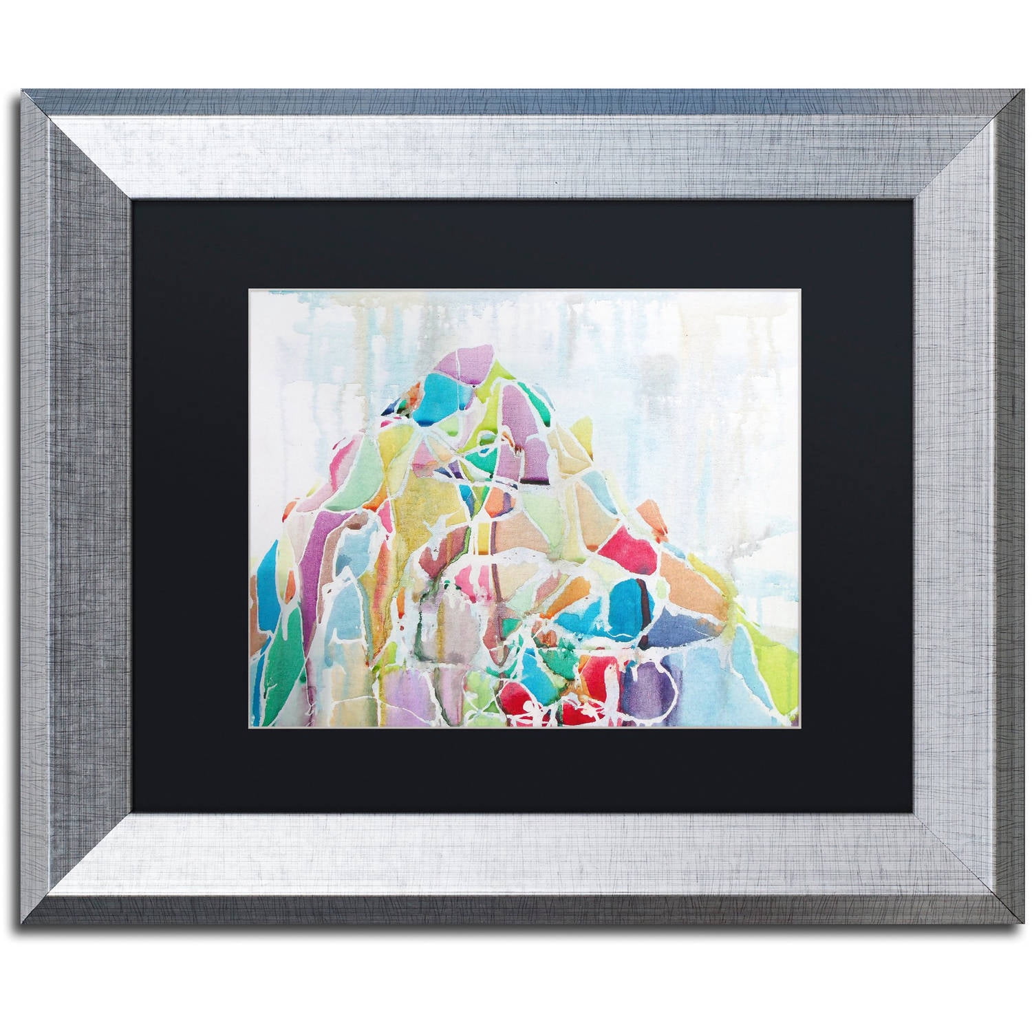 Trademark Fine Art "Mount Blackburn" Canvas Art by Lauren Moss Black Matte, Silver Frame