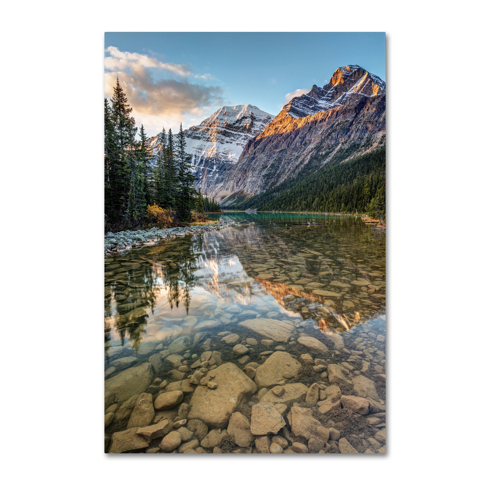 Trademark Fine Art 'Mount Edith Cavell Sunrise' Canvas Art by Pierre Leclerc