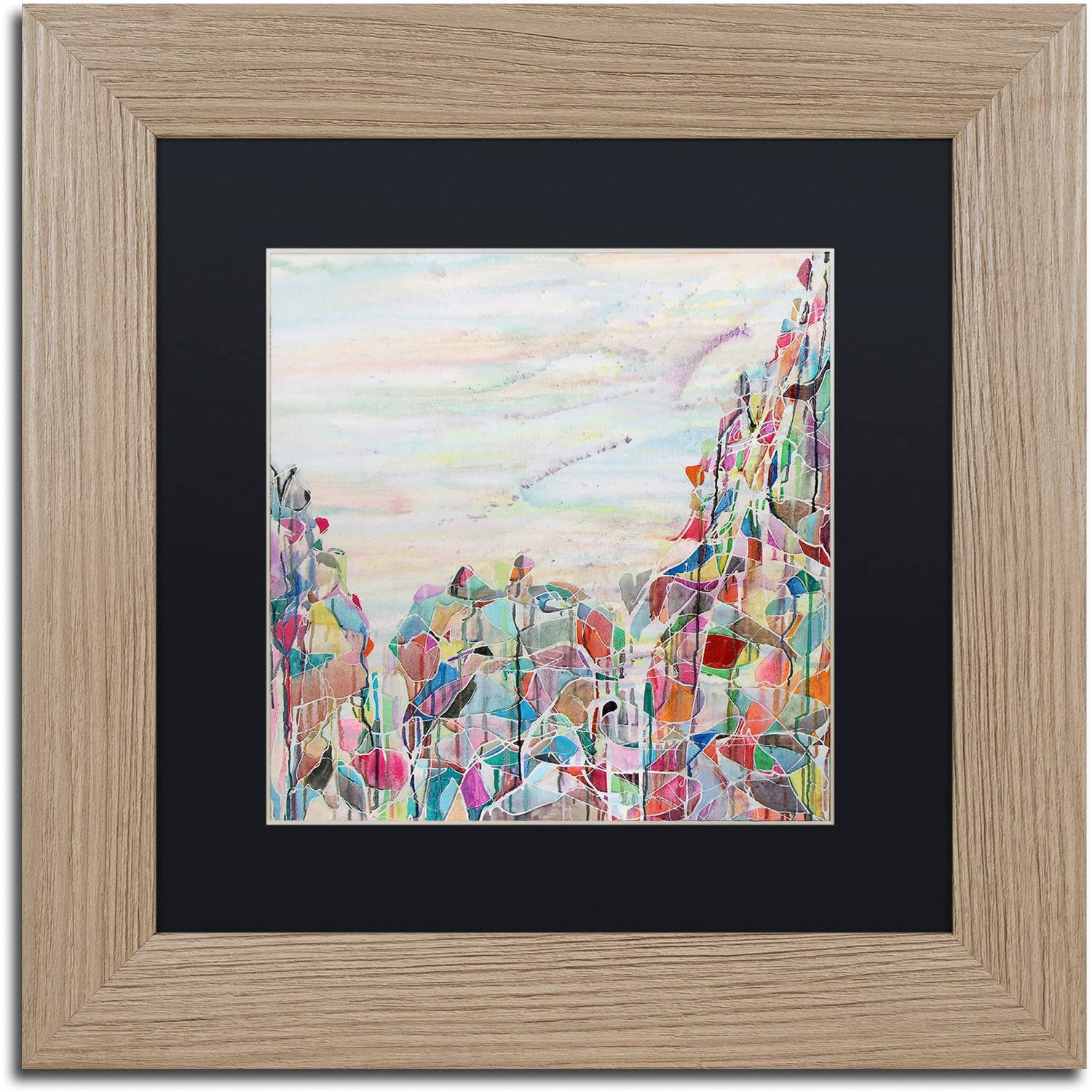 Trademark Fine Art "Mount Francais" Canvas Art by Lauren Moss Black Matte, Birch Frame