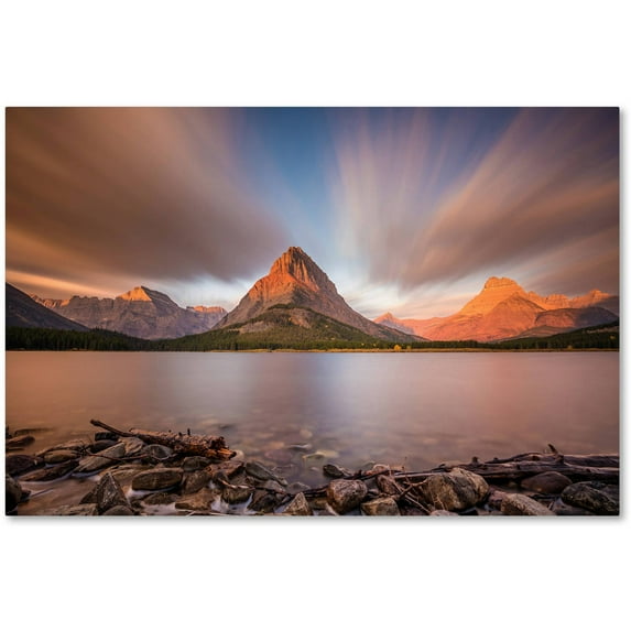 Trademark Fine Art 'Mount Grinnell Sunrise' Canvas Art by Pierre Leclerc