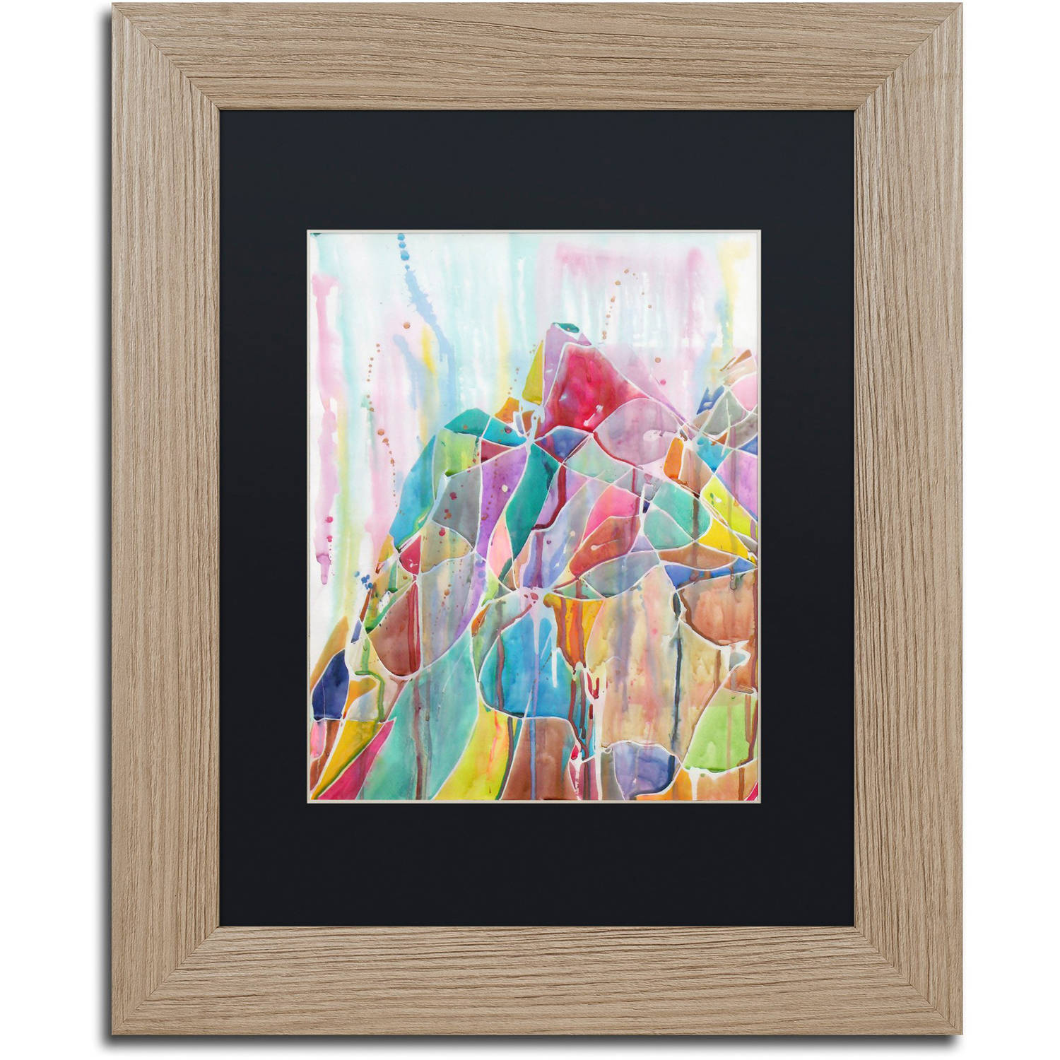 Trademark Fine Art "Mount Lucania" Canvas Art by Lauren Moss Black Matte, Birch Frame