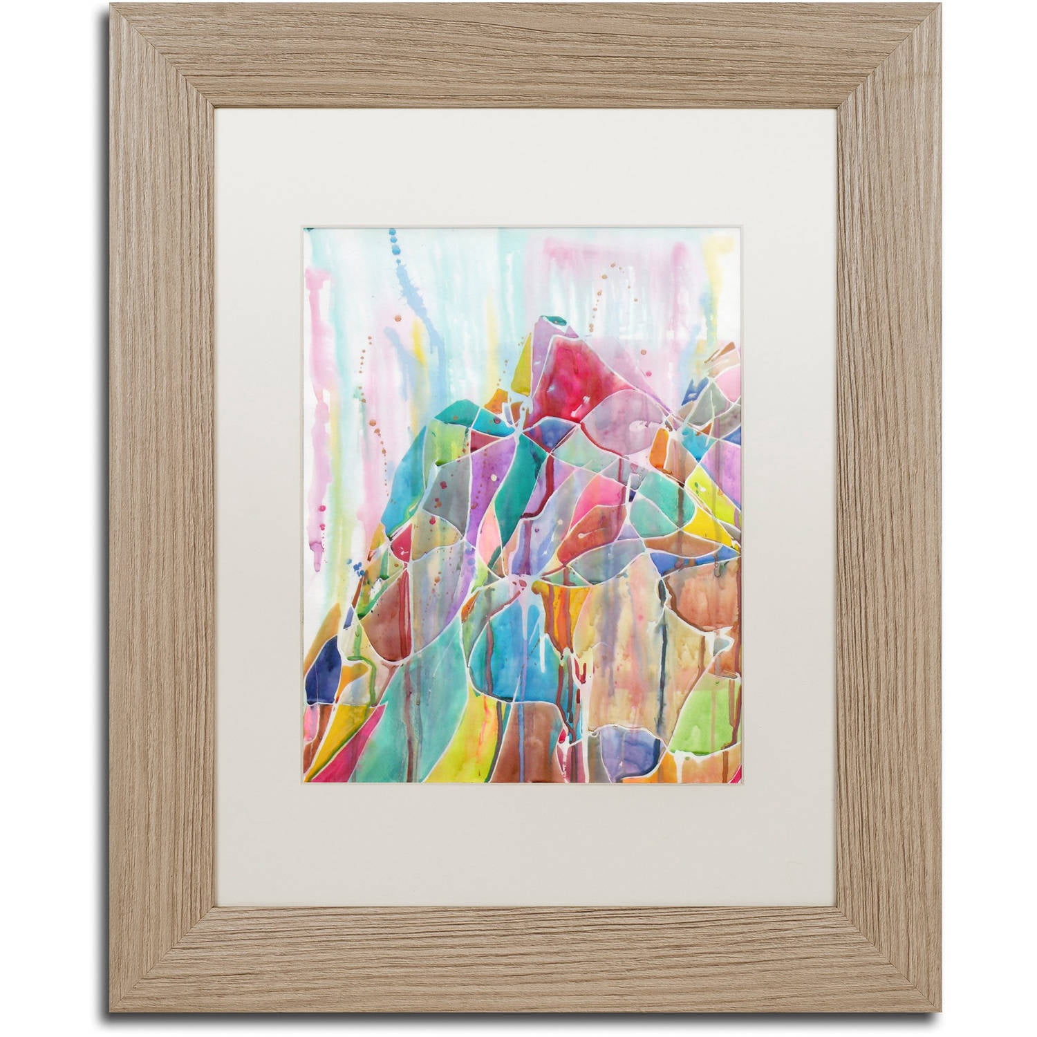 Trademark Fine Art "Mount Lucania" Canvas Art by Lauren Moss White Matte, Birch Frame