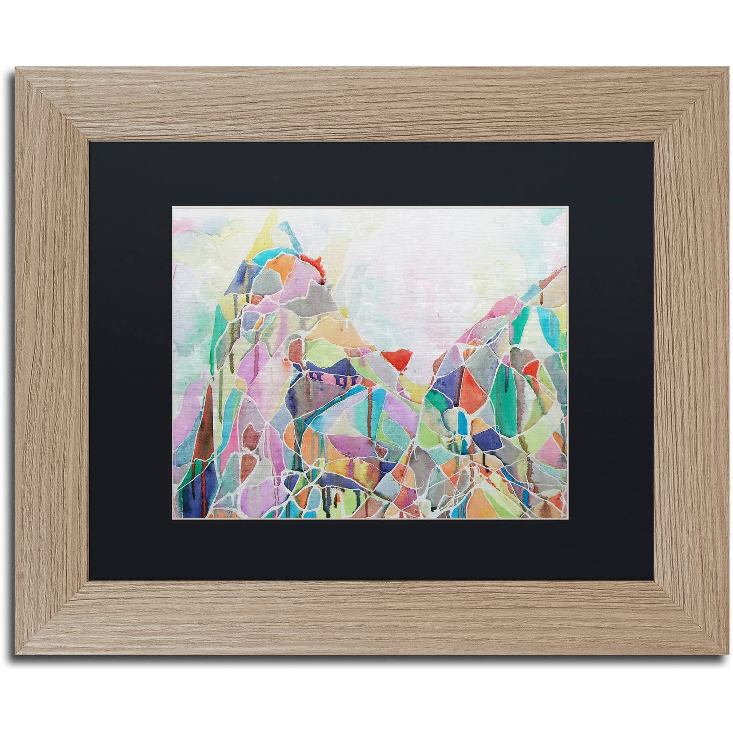 Trademark Fine Art "Mount Sidley" Canvas Art by Lauren Moss Black Matte, Birch Frame