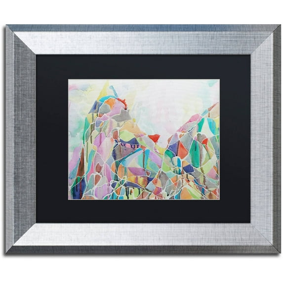 Trademark Fine Art "Mount Sidley" Canvas Art by Lauren Moss Black Matte, Silver Frame