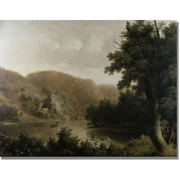 Trademark Fine Art "Mountain Lake" Canvas Art by Thomas Doughty