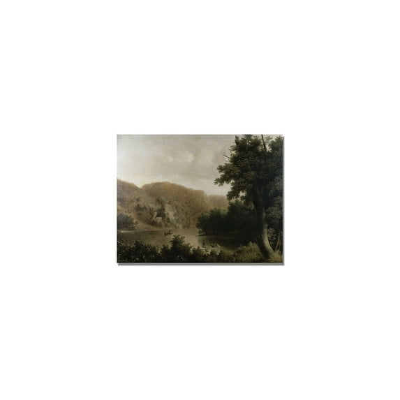 Trademark Fine Art "Mountain Lake" Canvas Art by Thomas Doughty
