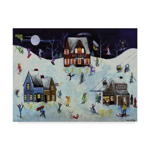 Trademark Fine Art 'Mountain Ski Slope' Canvas Art by Cheryl Bartley