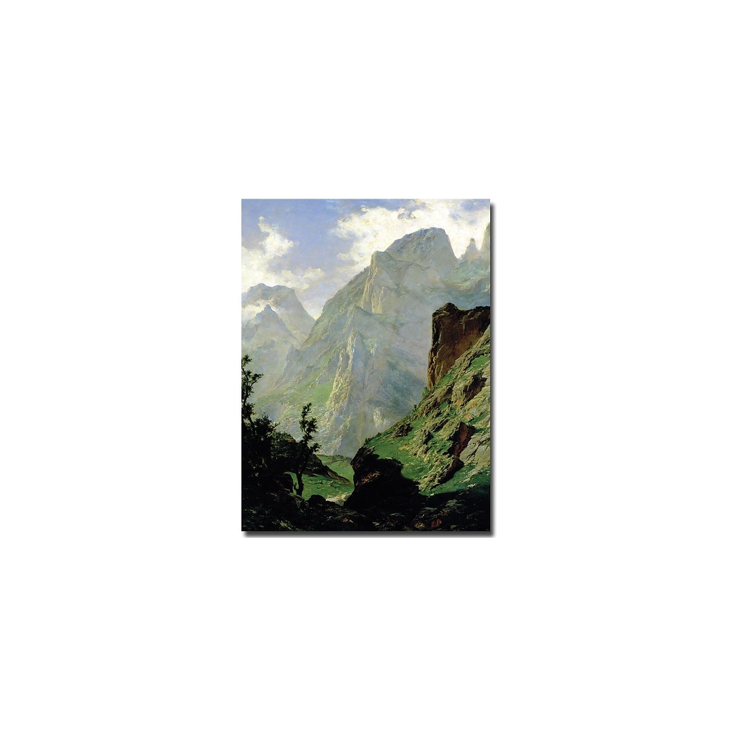 Trademark Fine Art "Mountains in Europe, 1876" Canvas Art by Carlos de Haes