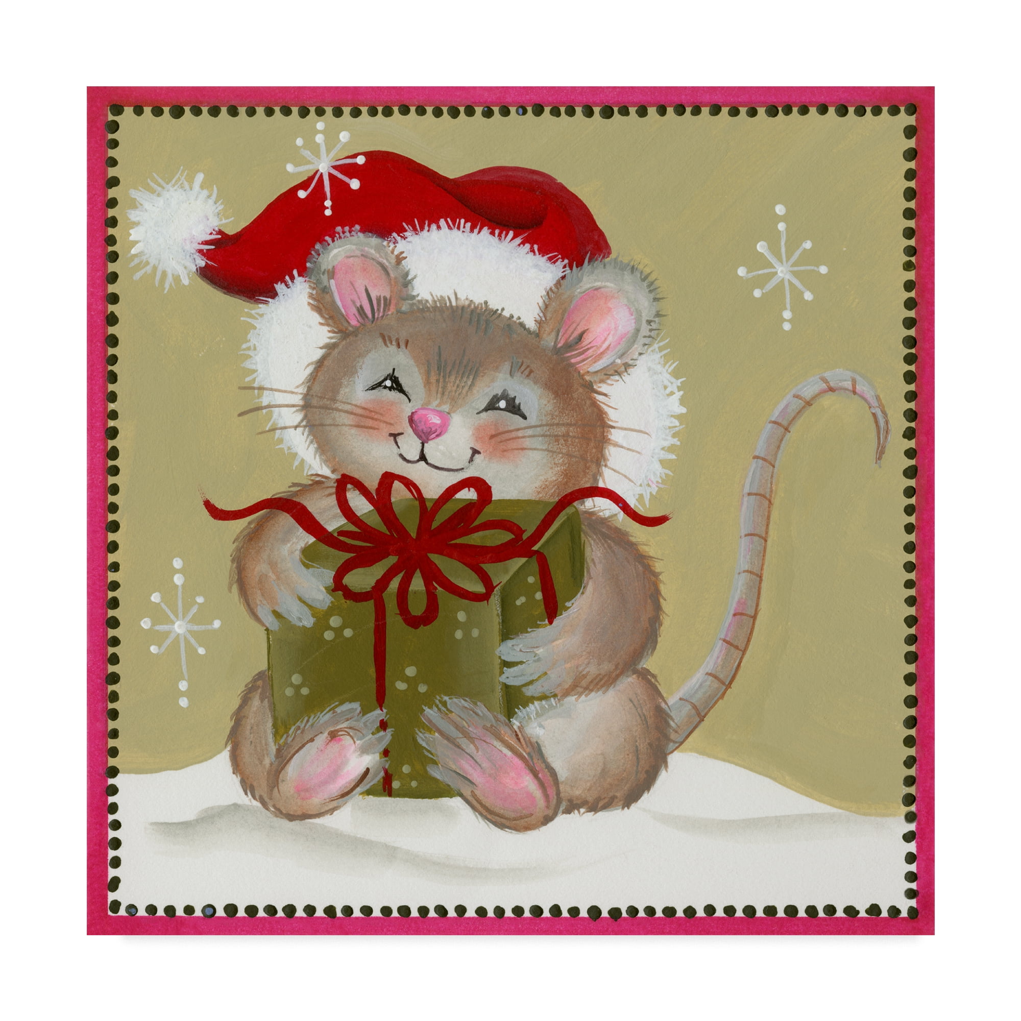 Trademark Fine Art 'Mouse With Green Box' Canvas Art by Beverly Johnston