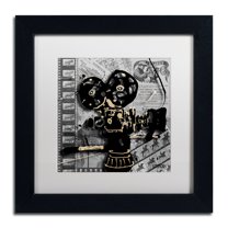 Trademark Fine Art "Movie Camera" Canvas Art by Roderick Stevens, White Matte, Black Frame