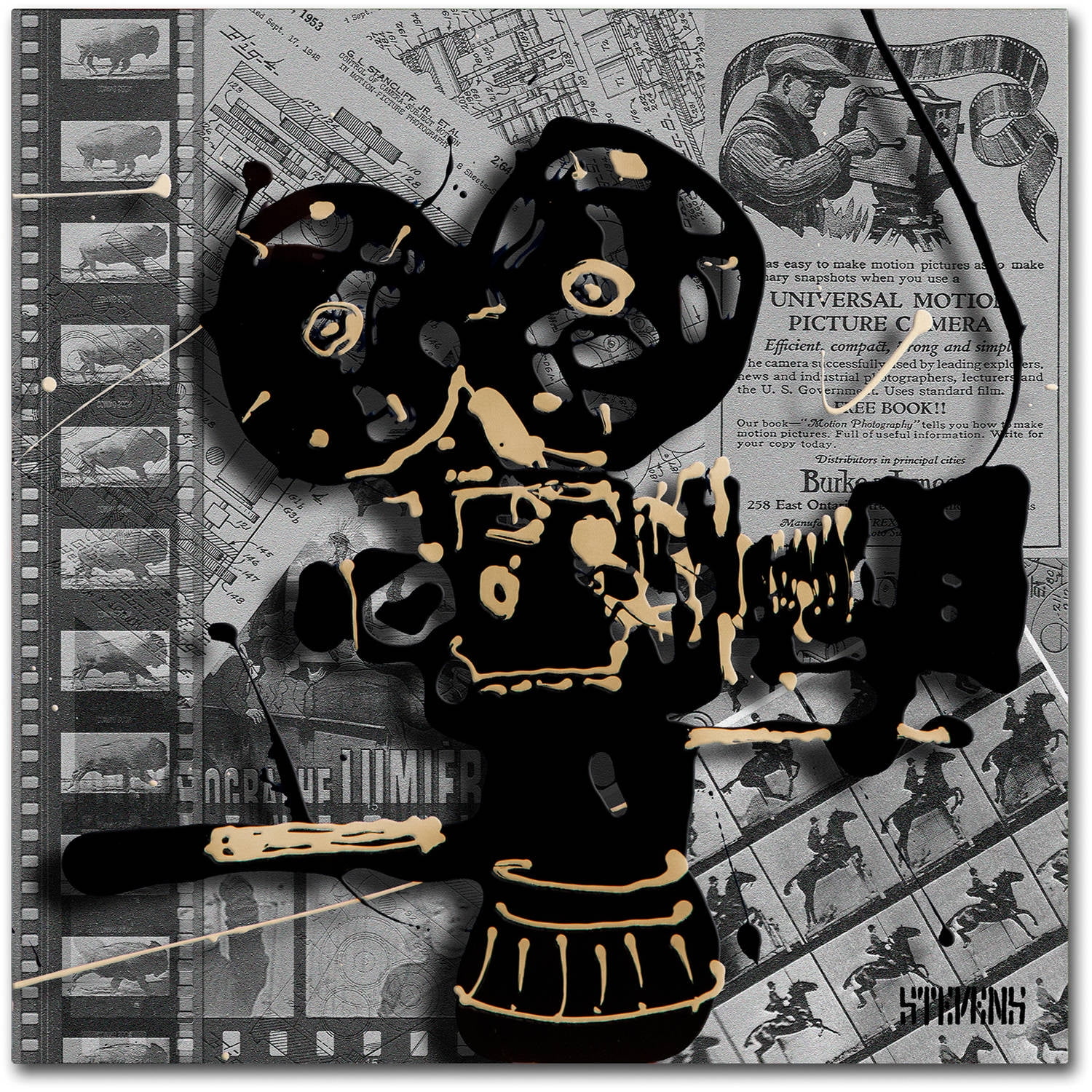 Trademark Fine Art "Movie Camera" Canvas Art by Roderick Stevens