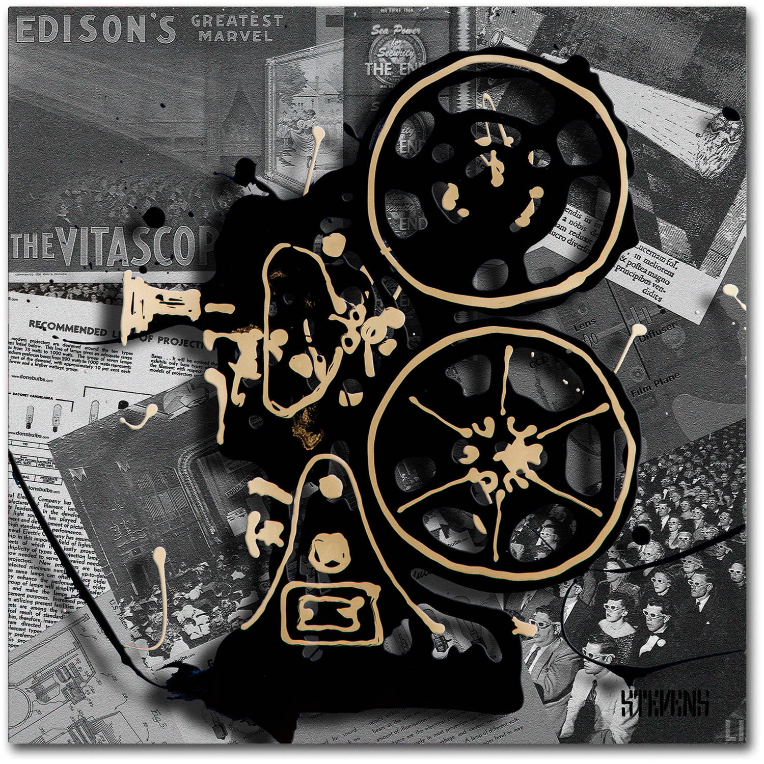 Trademark Fine Art "Movie Projector" Canvas Art by Roderick Stevens