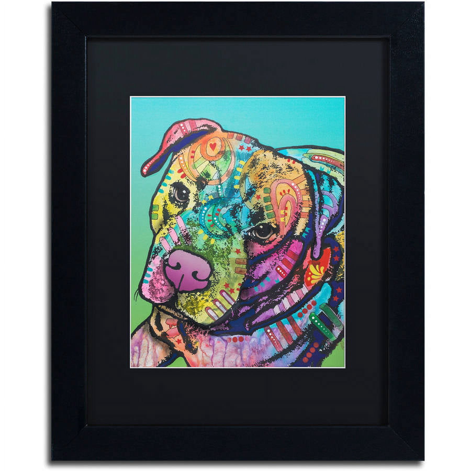 Trademark Fine Art "Mr. Brownie Custom-1" Canvas Art by Dean Russo, Black Matte, Black Frame