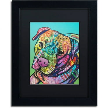 Trademark Fine Art "Mr. Brownie Custom-1" Canvas Art by Dean Russo, Black Matte, Black Frame