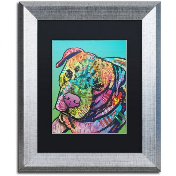 Trademark Fine Art "Mr. Brownie Custom-1" Canvas Art by Dean Russo, Black Matte, Silver Frame