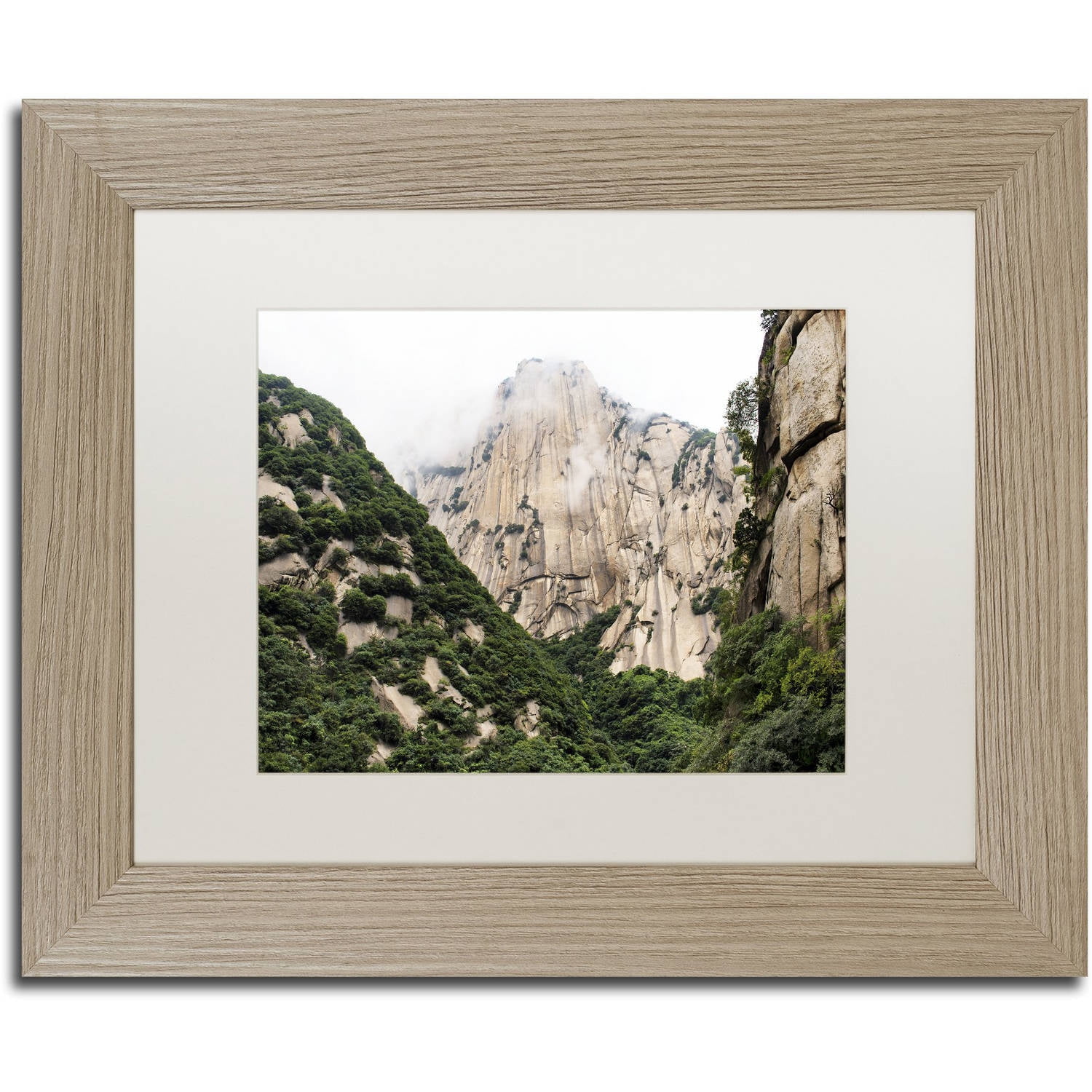 Trademark Fine Art "Mt Huashan IV" Canvas Art by Philippe Hugonnard, White Matte, Birch Frame