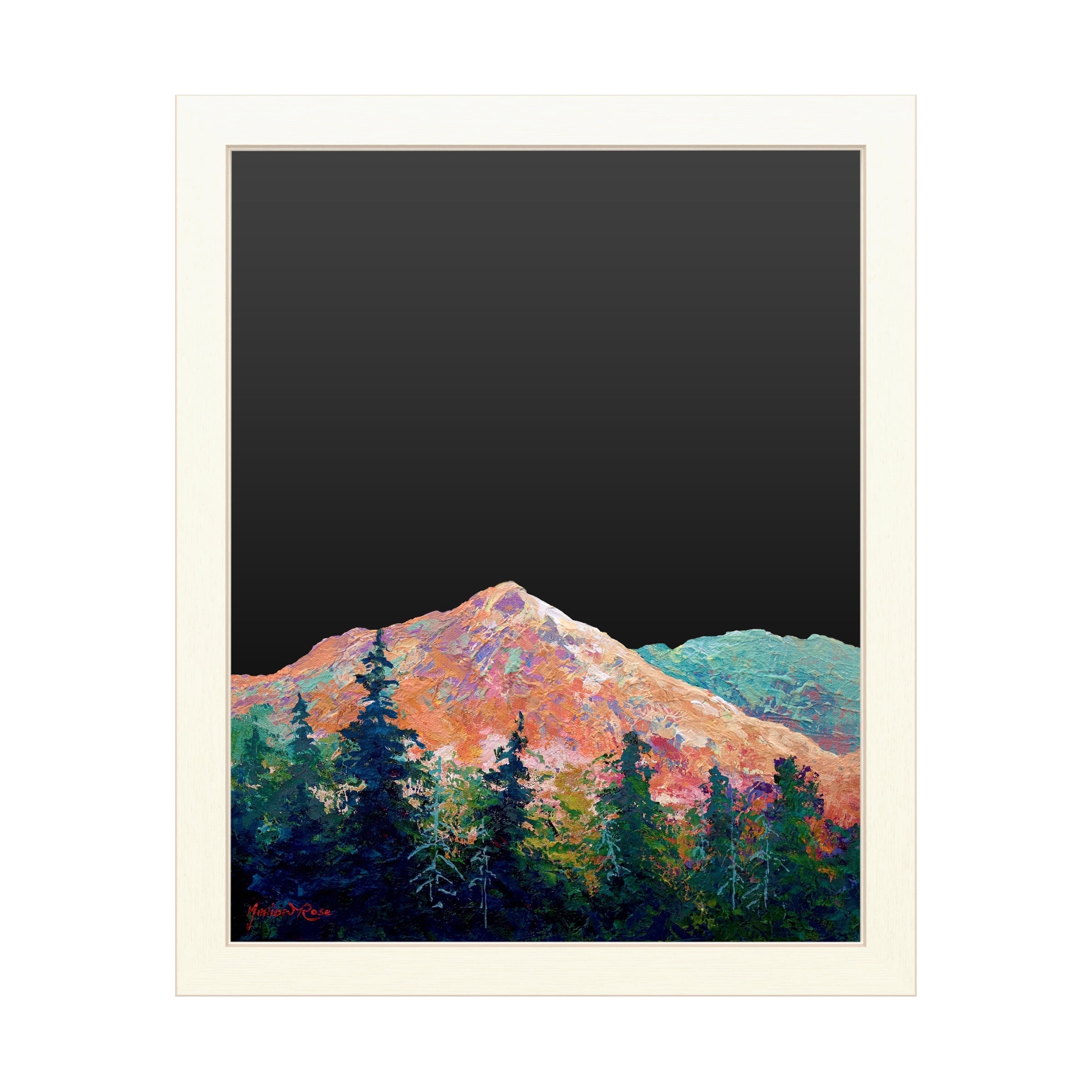 Functional Chalkboard with Printed Artwork - Marion Rose 'Mtn Sentinel' Chalk Board Wall Sign - Ready to Hang