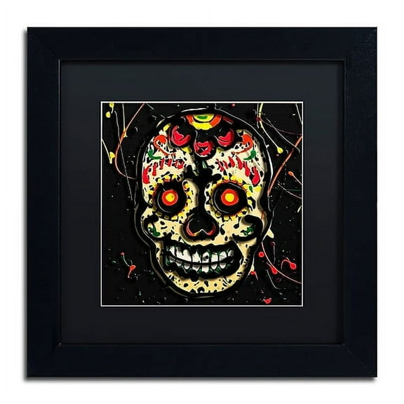 Trademark Fine Art "Muertos 2" Canvas Art by Roderick Stevens, Black Matte, Black Frame