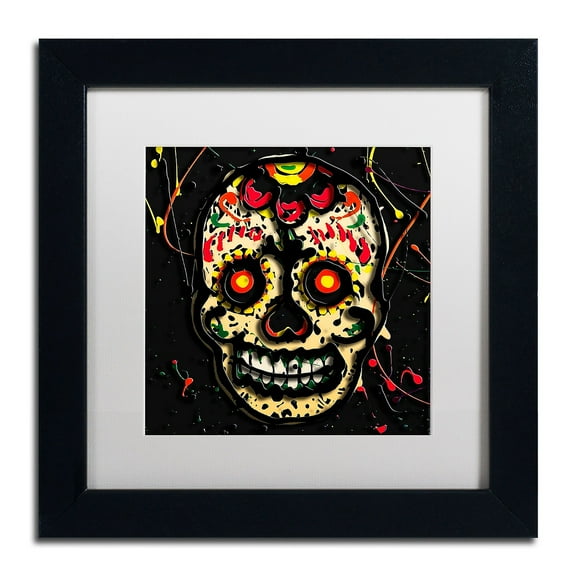 Trademark Fine Art "Muertos 2" Canvas Art by Roderick Stevens, White Matte, Black Frame