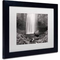 Trademark Fine Art "Multnomah BW" Canvas Art by Pierre Leclerc, White Matte/Black Frame