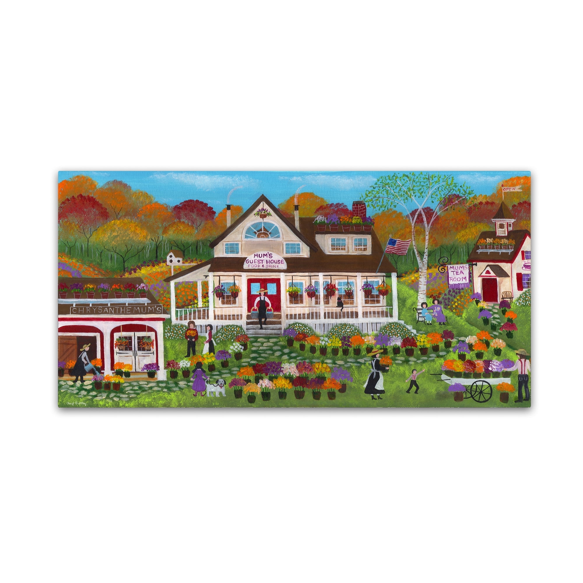 Cheryl Bartley 'Mum's Guest House ' Canvas Art