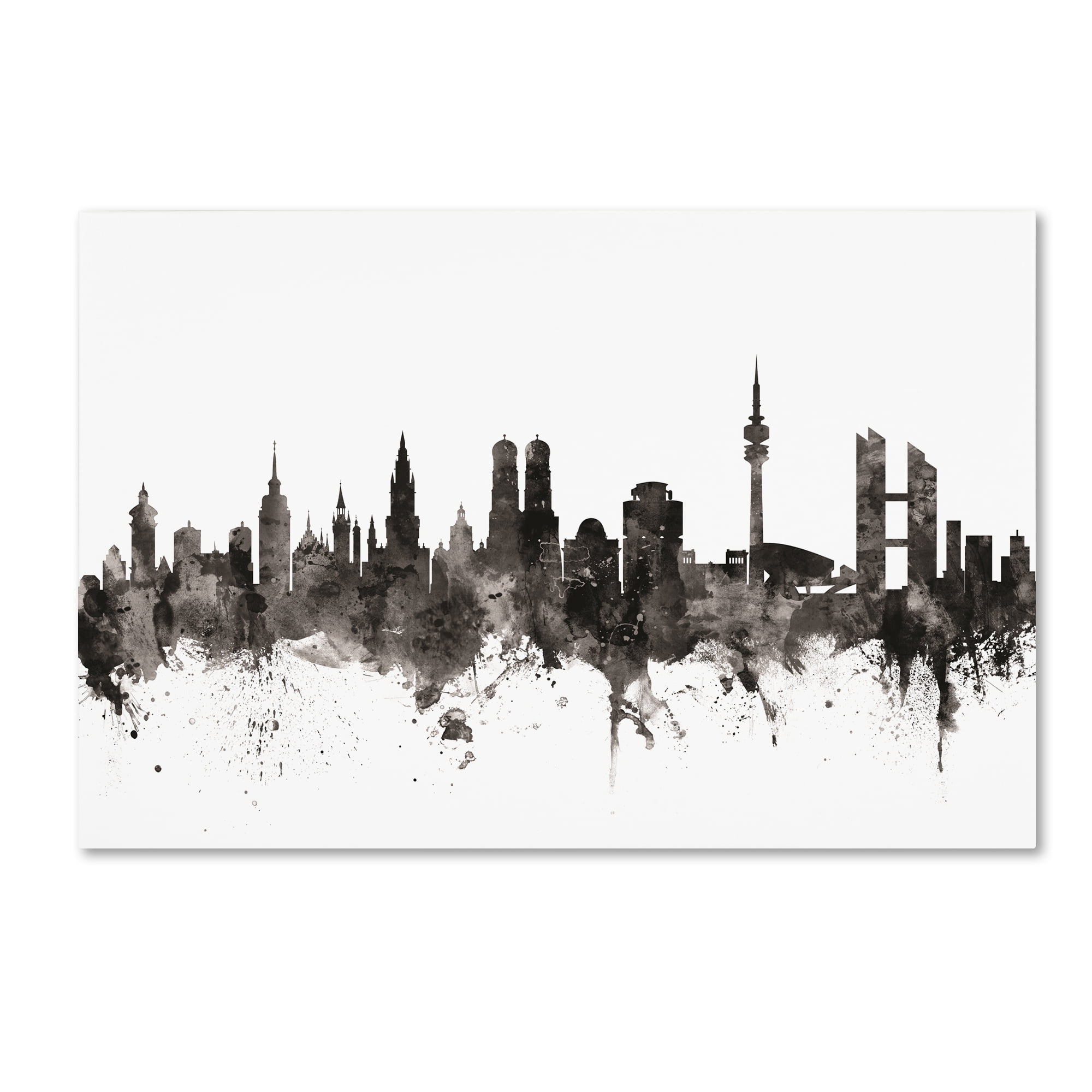 Trademark Fine Art 'Munich Germany Skyline III' Canvas Art by Michael Tompsett
