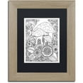 thumbnail image 1 of Trademark Fine Art "Mushroom House" Canvas Art by KCDoodleArt Black Matte, Birch Frame, 1 of 4