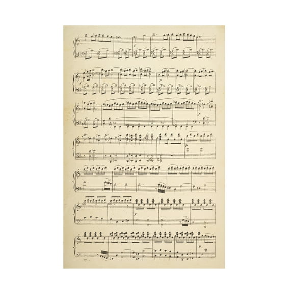 Trademark Fine Art 'Musical Notes I' Canvas Art by Wild Apple Portfolio