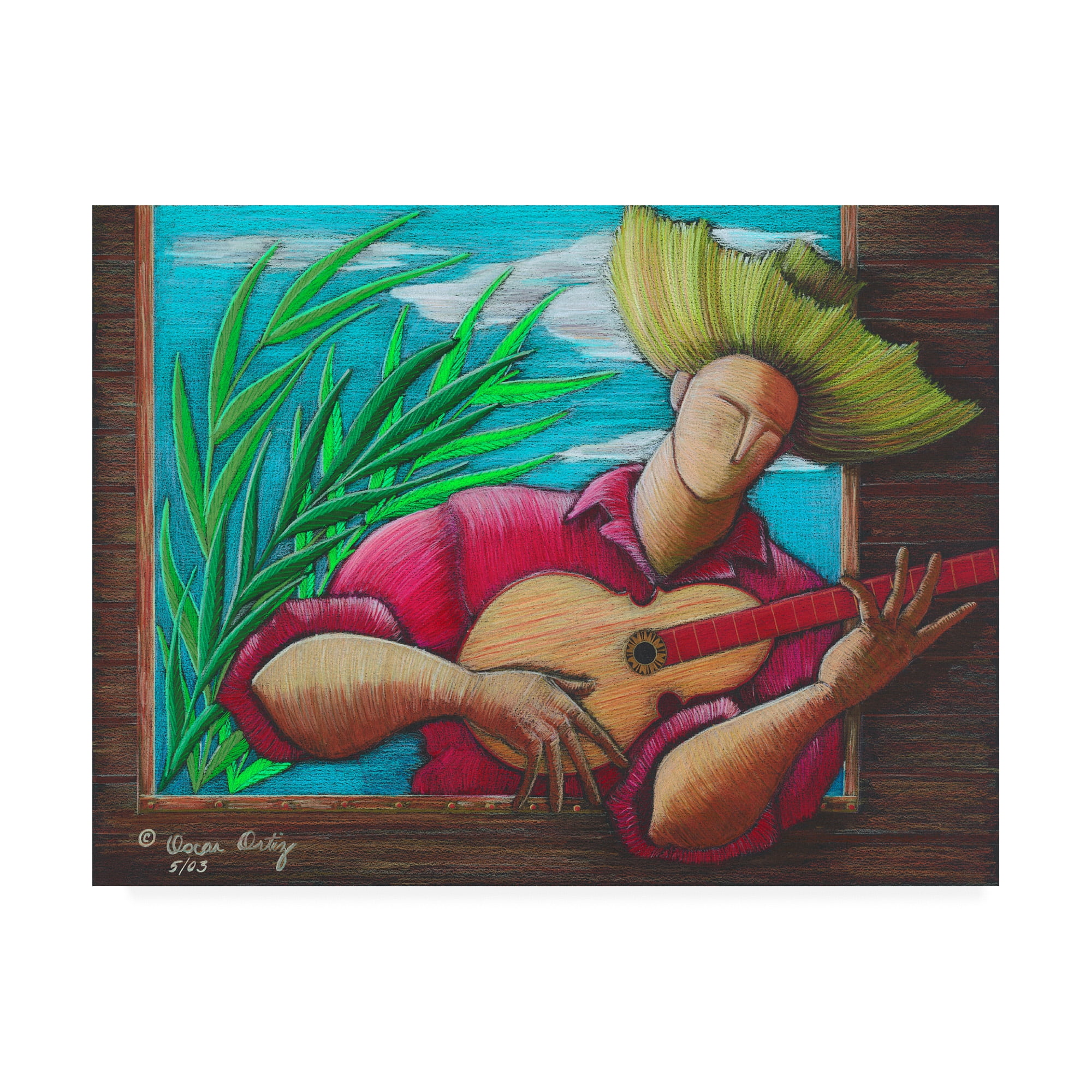 Trademark Fine Art 'Musicians Guitar 1' Canvas Art by Oscar Ortiz