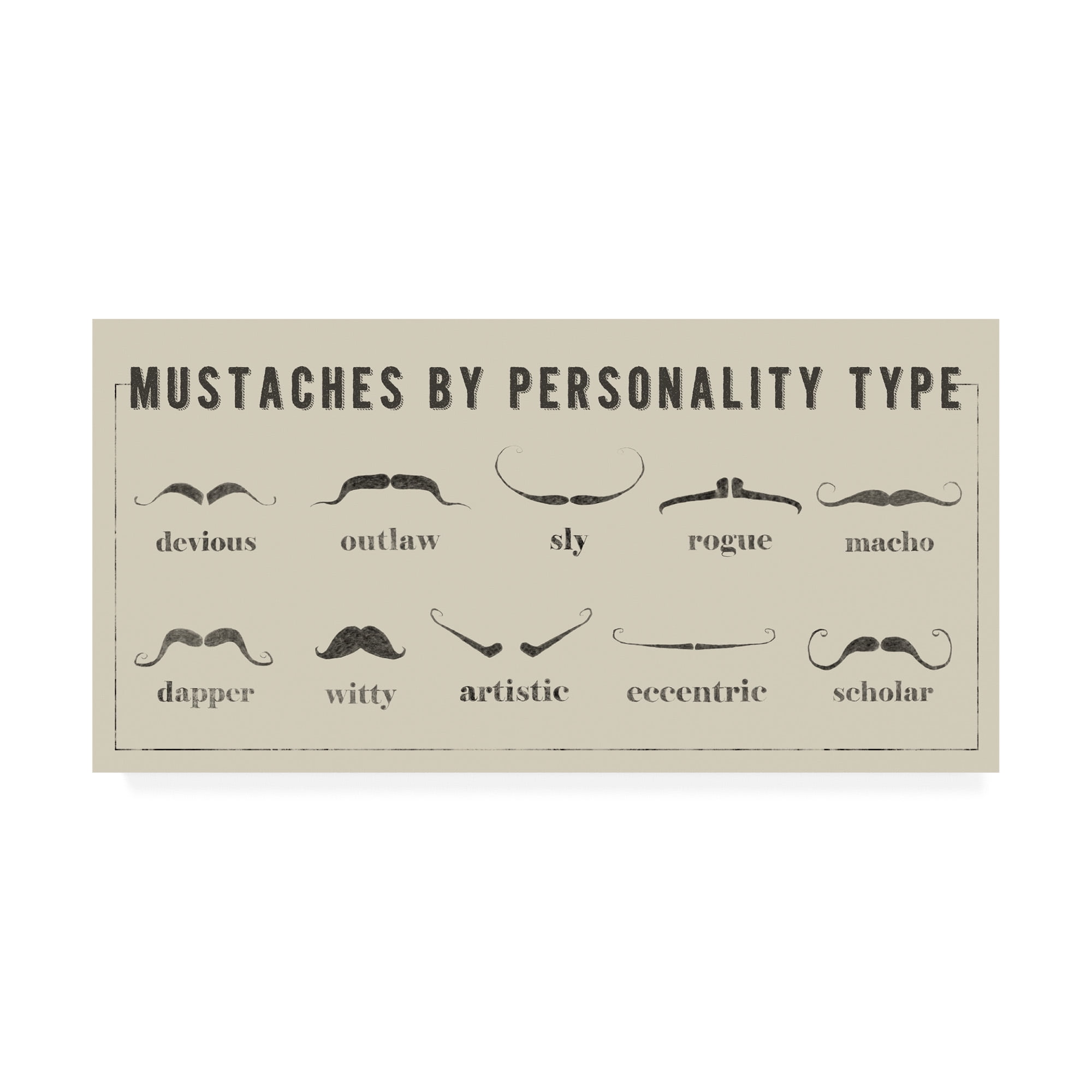 Trademark Fine Art 'Mustaches Personalities' Canvas Art by Jason Johnson