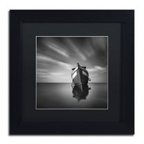 Trademark Fine Art "My Boat IV" Canvas Art by Moises Levy Black Matte, Black Frame