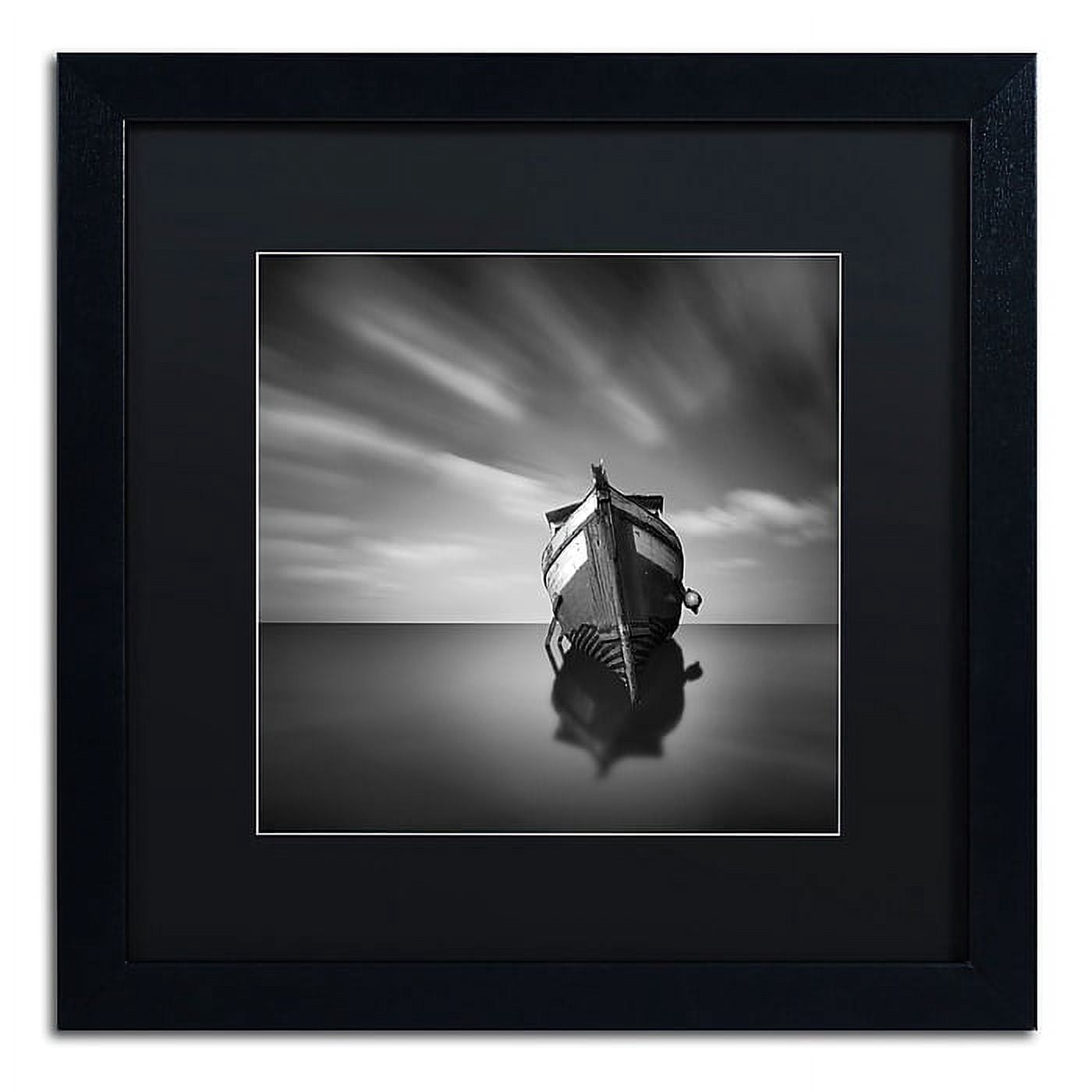 Trademark Fine Art ''My Boat IV'' by Moises Levy 16" x 16" Black Matted Black Frame (886511877337)