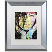 Trademark Fine Art "My Eyes Cant See U" Canvas Art by Dean Russo, White Matte, Silver Frame