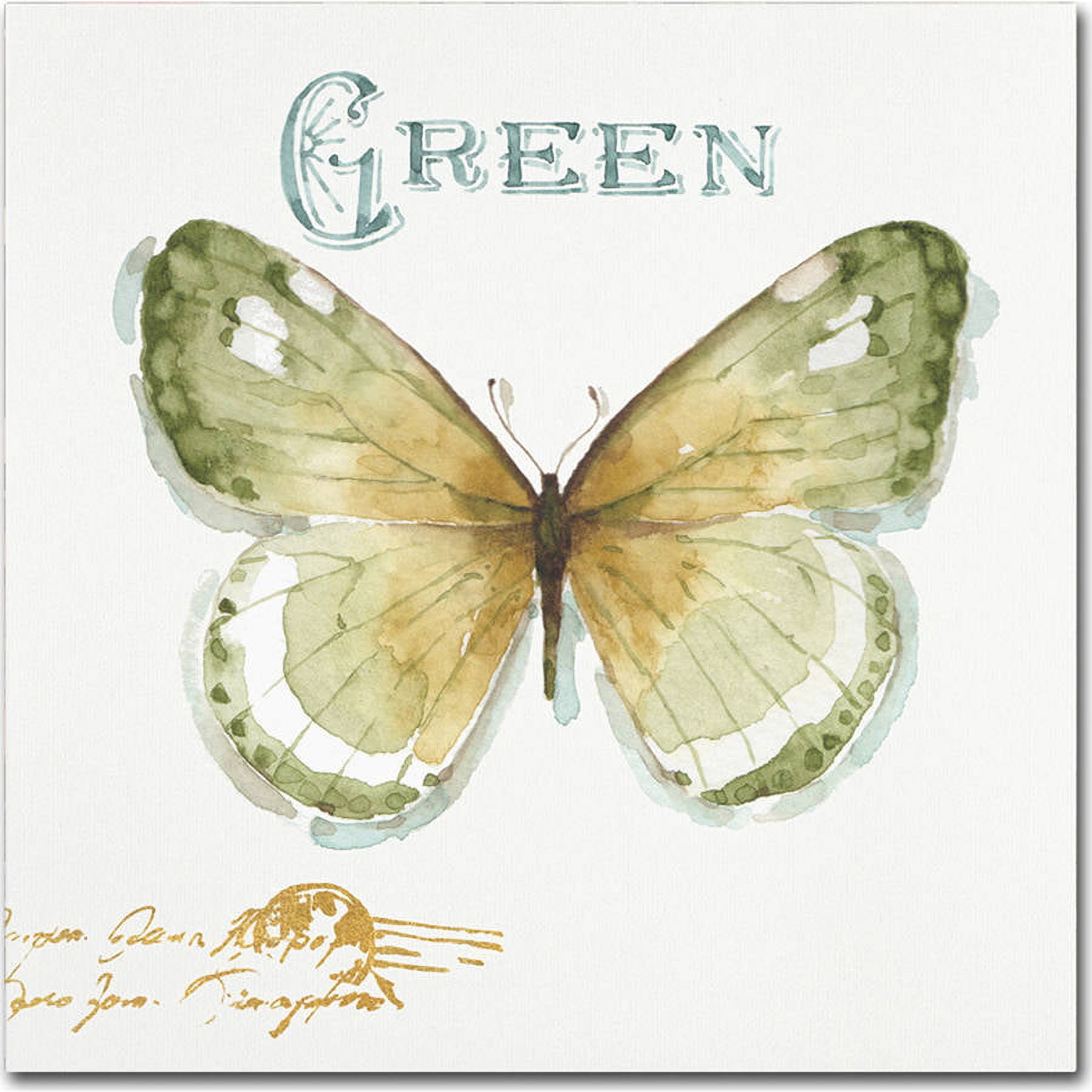 Trademark Fine Art "My Greenhouse Butterflies IV" Canvas Art by Lisa Audit
