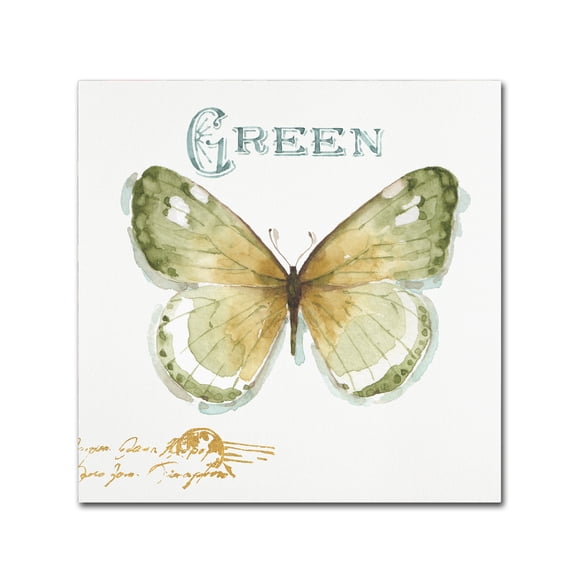 Trademark Fine Art "My Greenhouse Butterflies IV" Canvas Art by Lisa Audit