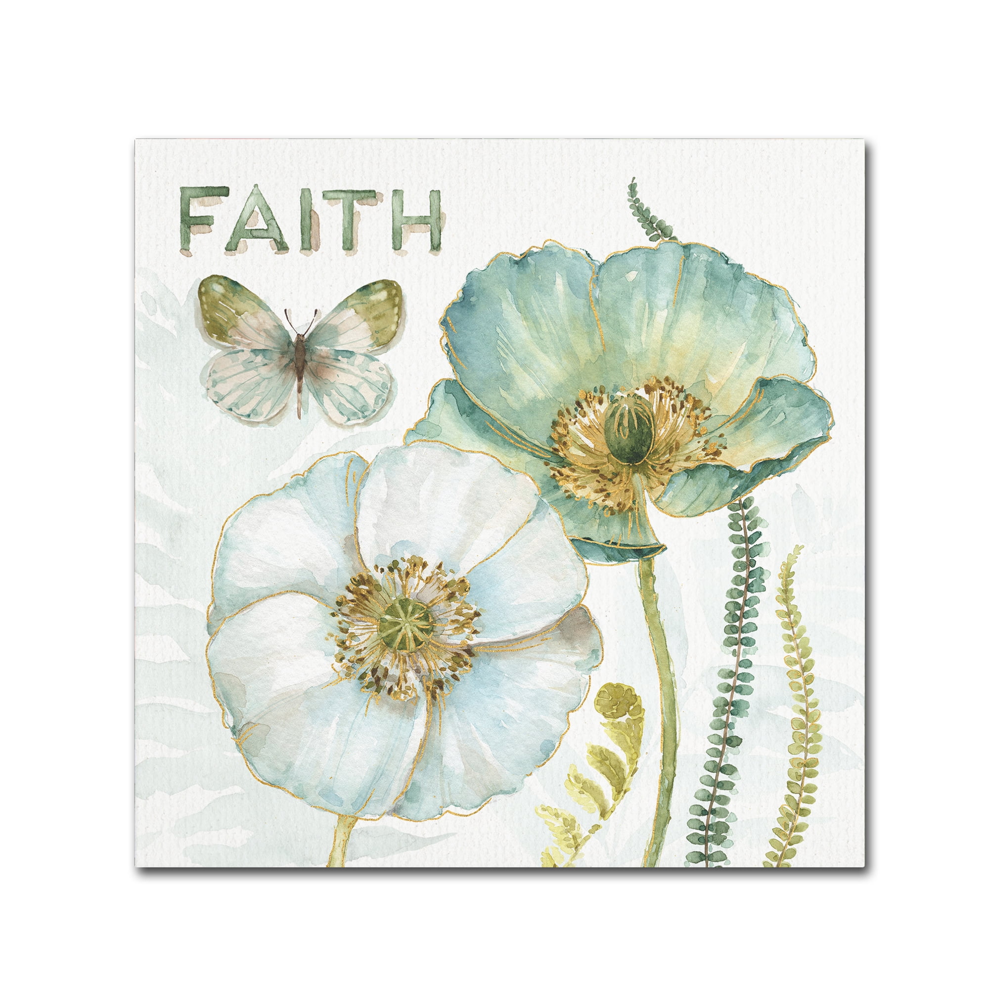 Trademark Fine Art "My Greenhouse Flowers Faith" Canvas Art by Lisa Audit