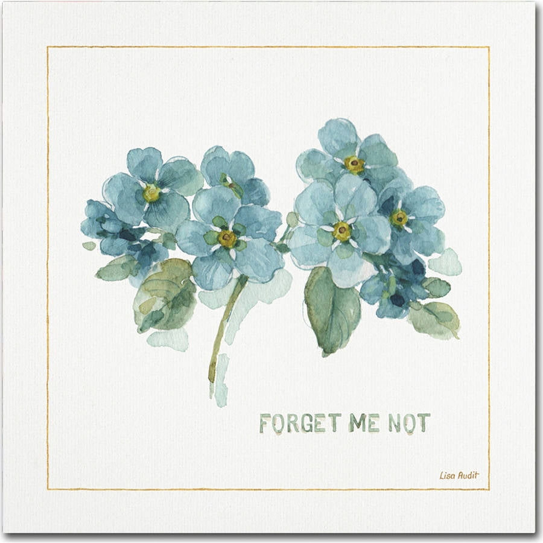 Lisa Audit Blue and Green Floral Canvas Art, 19" x 25"