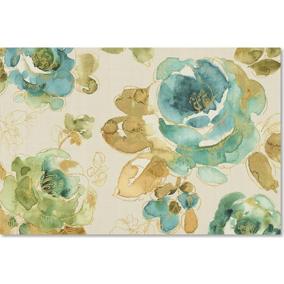 Trademark Fine Art "My Greenhouse Roses I Linen" Canvas Art by Lisa Audit