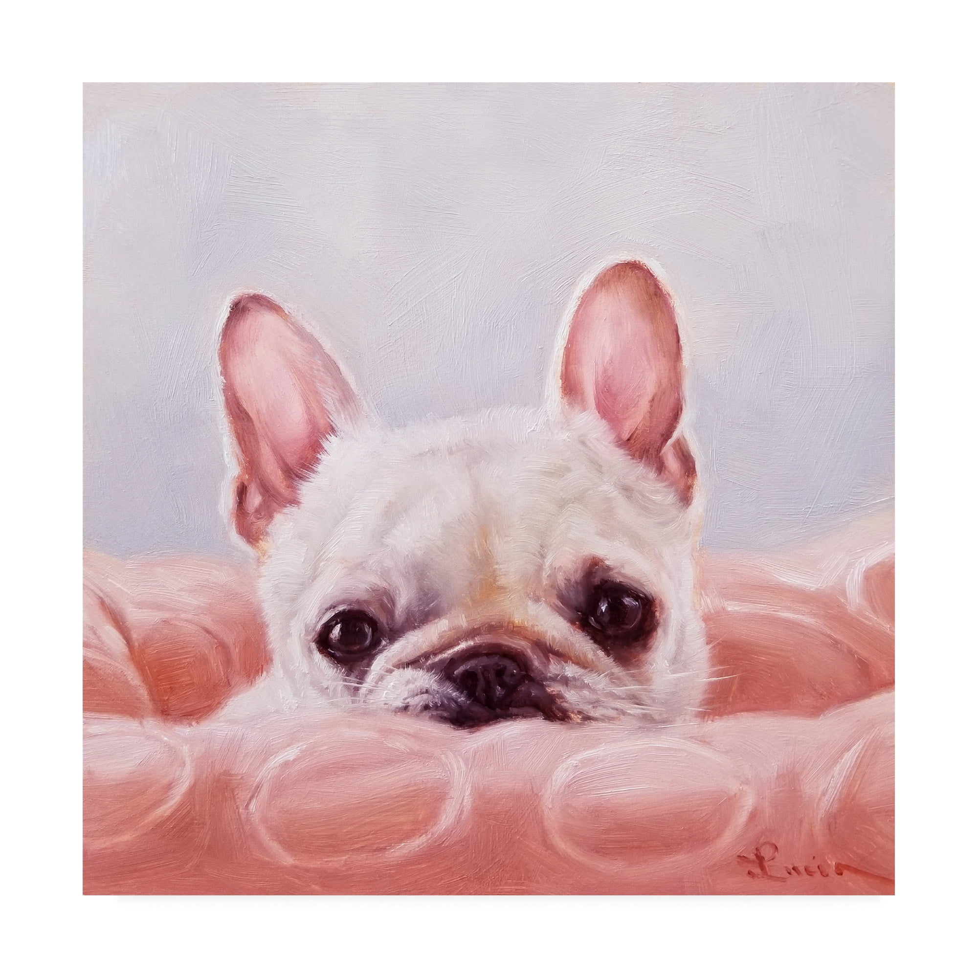 Trademark Fine Art 'My Happy Place Dog' Canvas Art by Lucia Heffernan