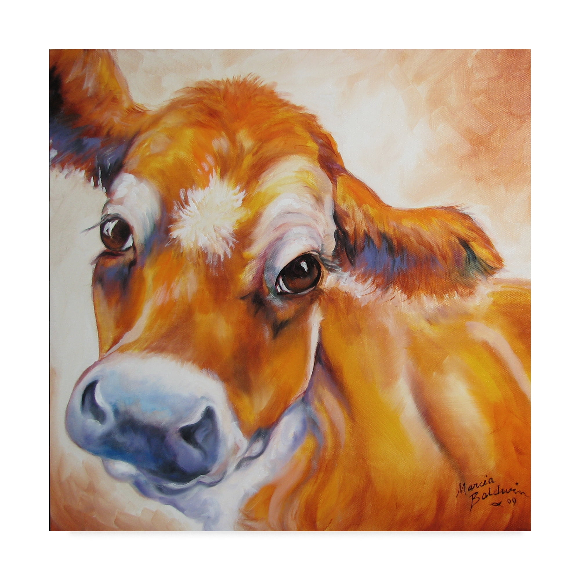 Trademark Fine Art 'My Jersey Cow Commission' Canvas Art by Marcia Baldwin