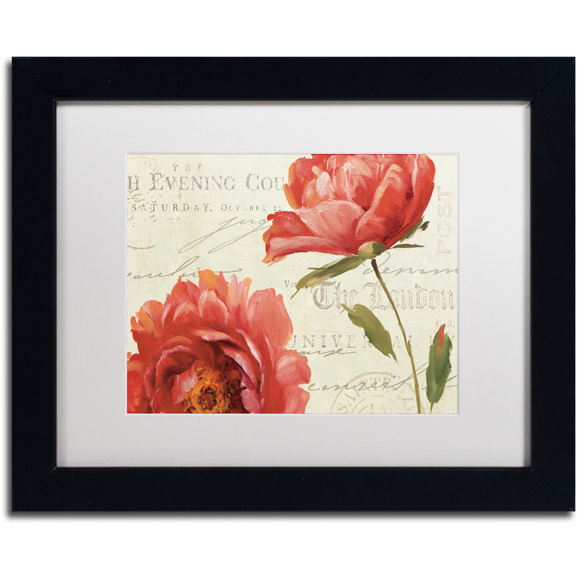 Trademark Fine Art "My Own Words VII" Canvas Art by Lisa Audit, White Matte, Black Frame