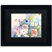 Trademark Fine Art "Mystic Garden" Canvas Art by Sheila Golden, Black Matte, Black Frame